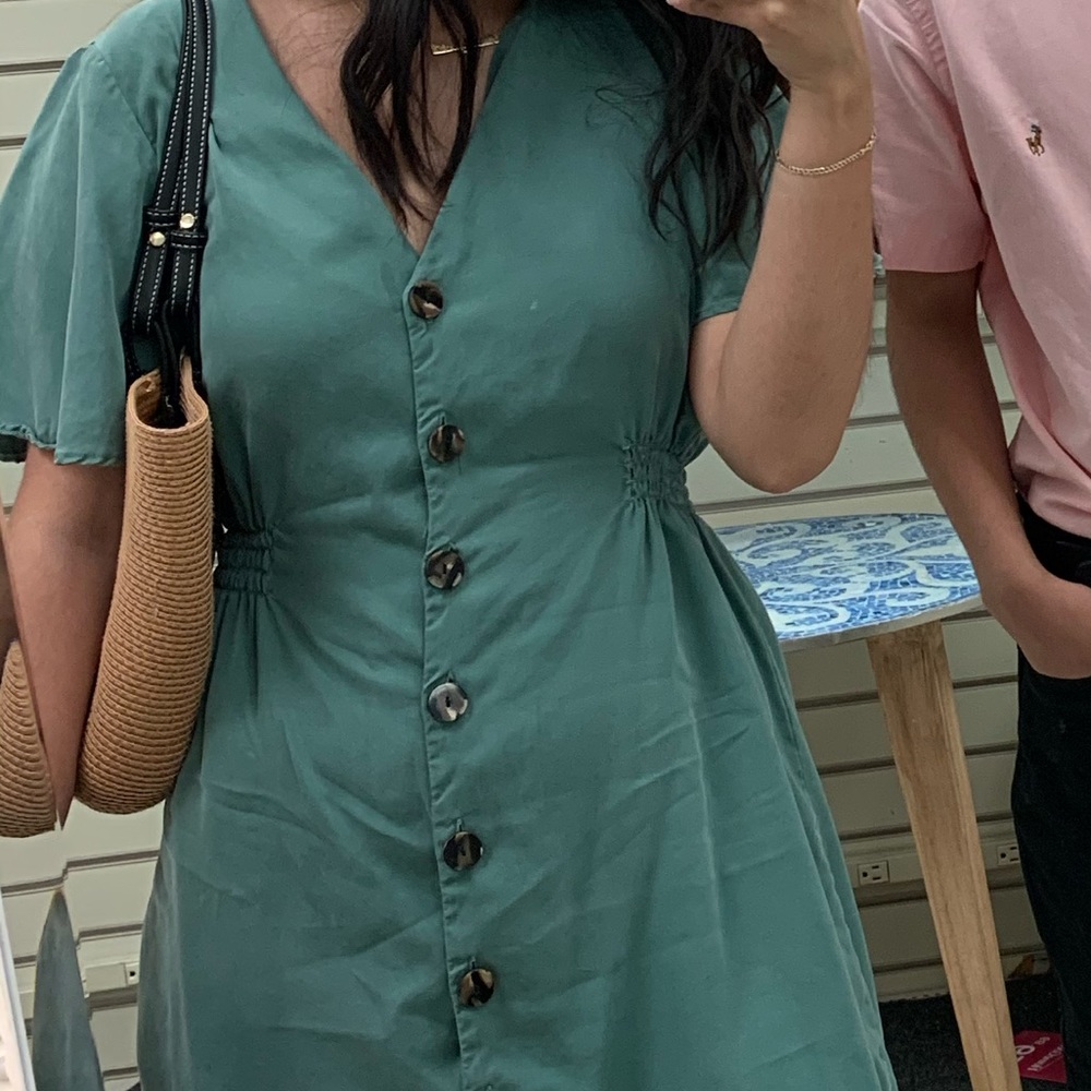Zara sage dress
